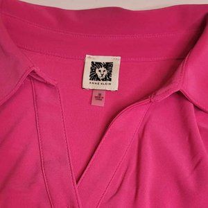 SPRING ANNE KLEIN PINK LONG-SLEEVE WOMEN'S TOP SIZE M